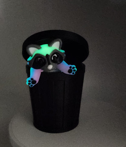 Racoon with Trash Can