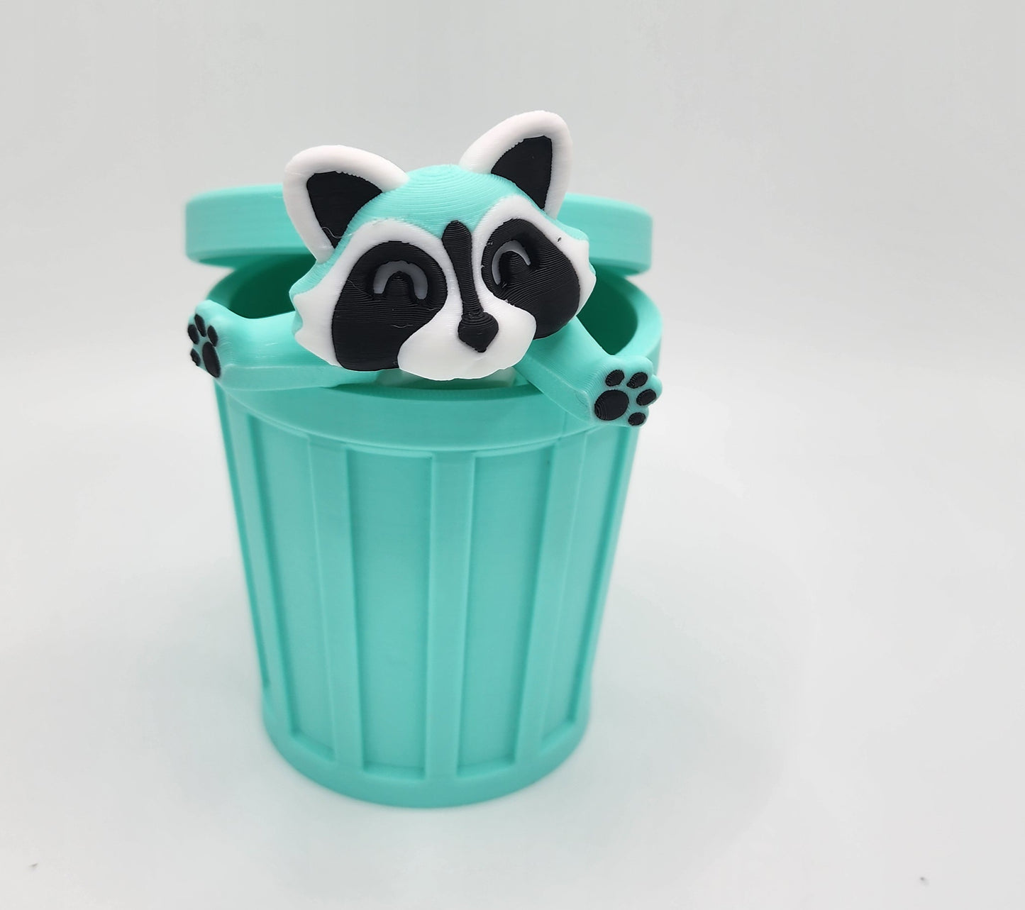 Racoon with Trash Can