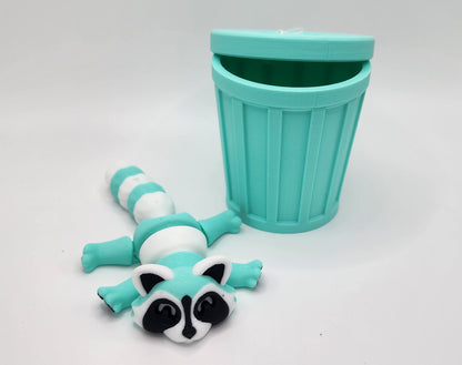 Racoon with Trash Can