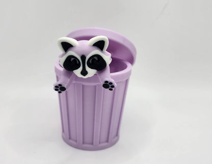 Racoon with Trash Can