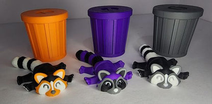 Racoon with Trash Can