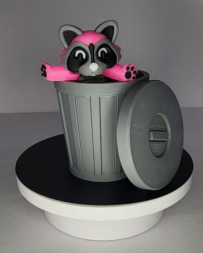 Racoon with Trash Can