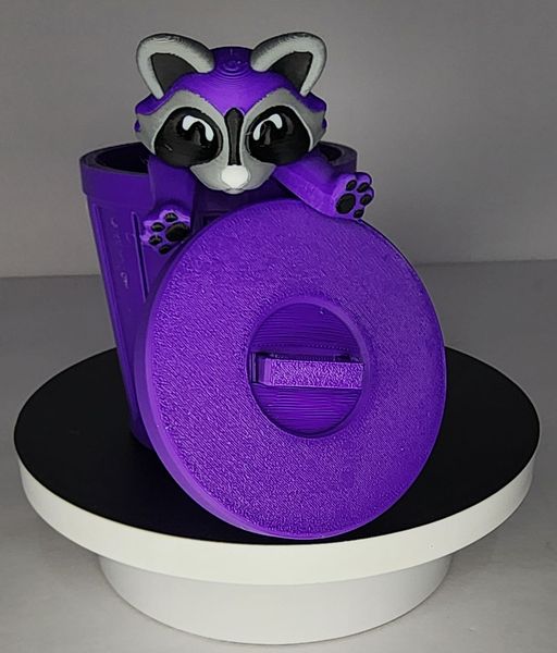 Racoon with Trash Can